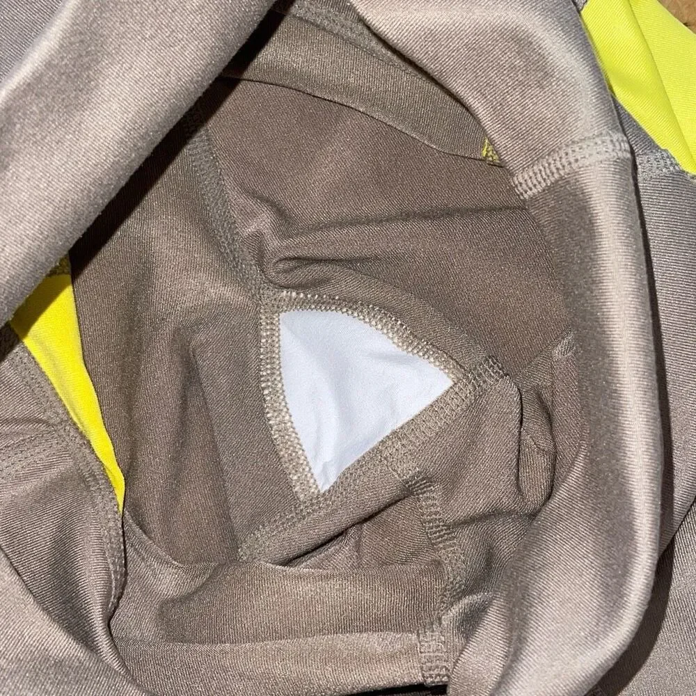 Alo Yoga Womens Elevate‎ Colorblocked Mesh Full Length Leggings Tan Size XS